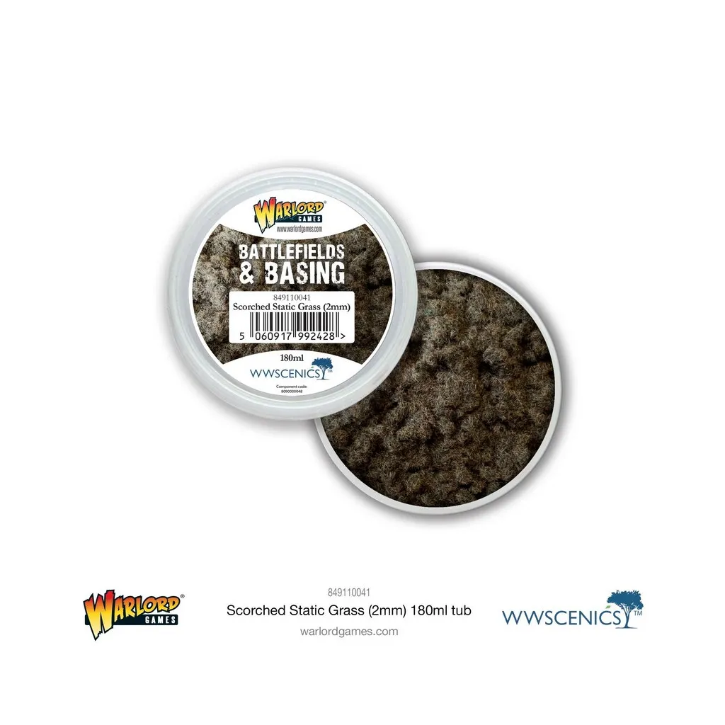Battlefields & Basing: Scorched 2mm Static Grass (180ml)
