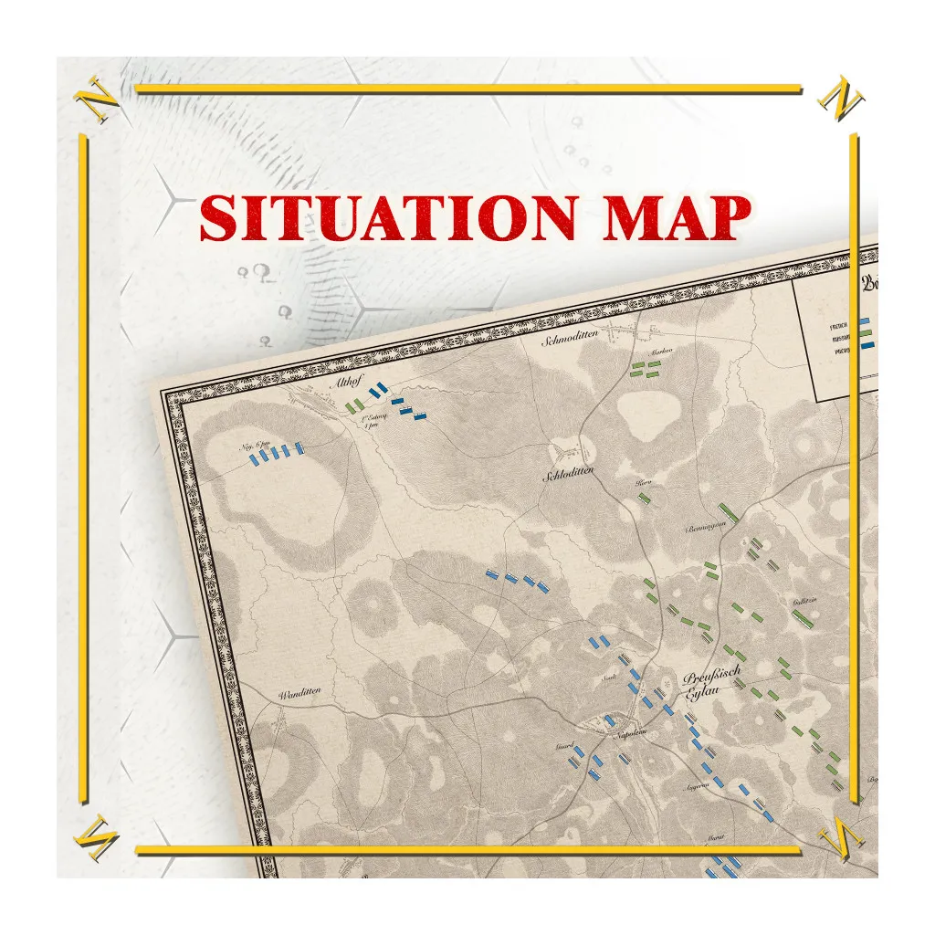 Battles of Napoleon: Volume I - Eylau 1807 - Situation map
