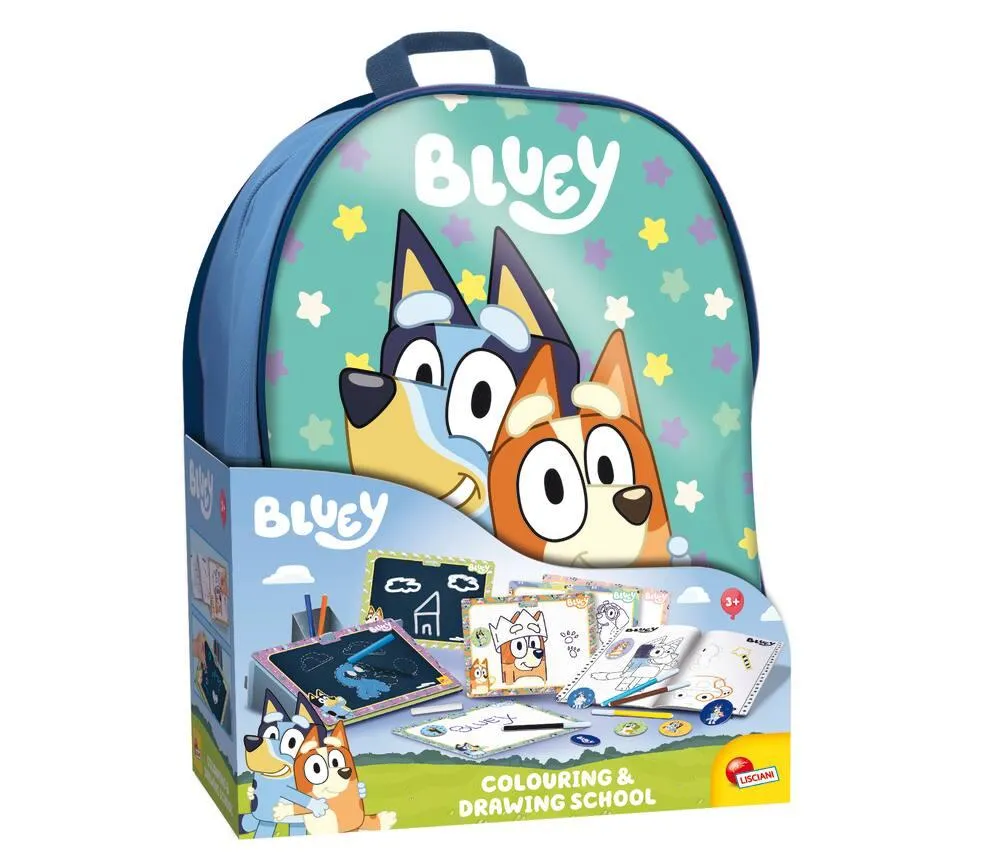 BLUEY  - COLOURING AND DRAWING SAC A DOS