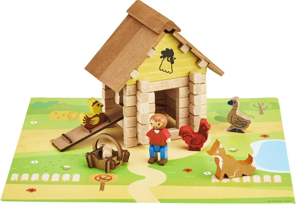 MA FERME EN BOIS - 60 PIECES