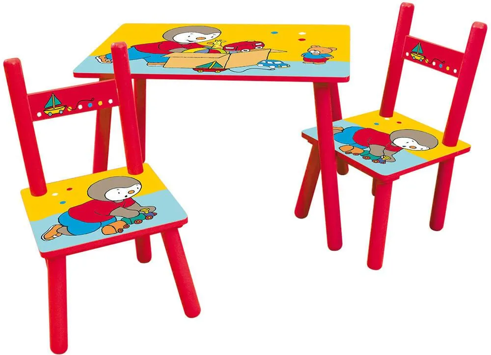 T'CHOUPI TABLE RECTANGULAIRE - 2 CHAISES