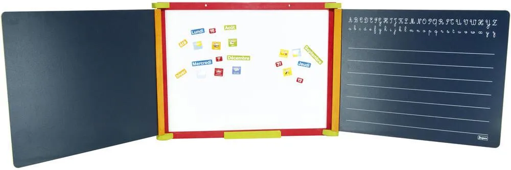 TRIPTYQUE EN BOIS TEINTE MAGNET