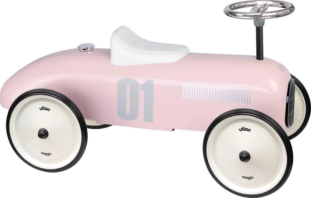 PORTEUR VOITURE VINTAGE ROSE TENDRE