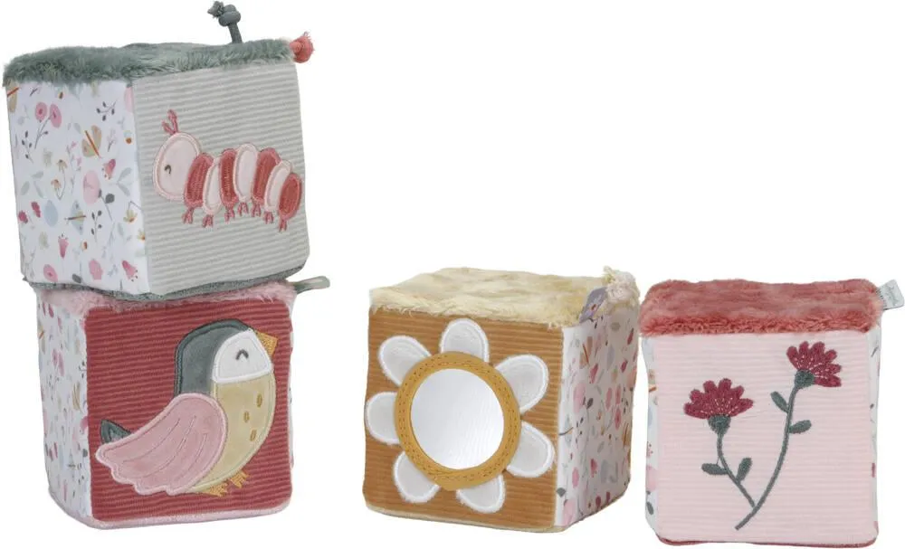 LOT DE 4 CUBES DOUX - FLOWERS ET BUTTERFLIES