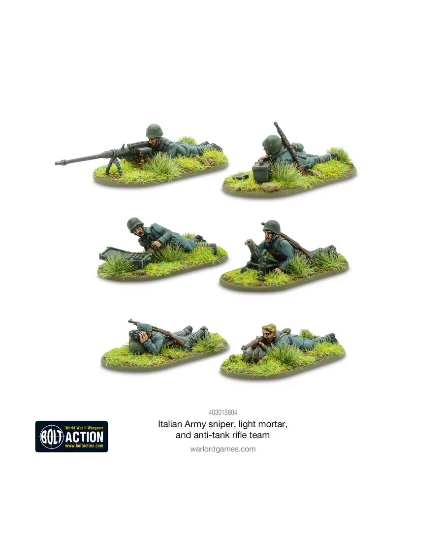 Bolt Action : Italian Army Sniper, Light Mortar and Anti-tank Rifle teams