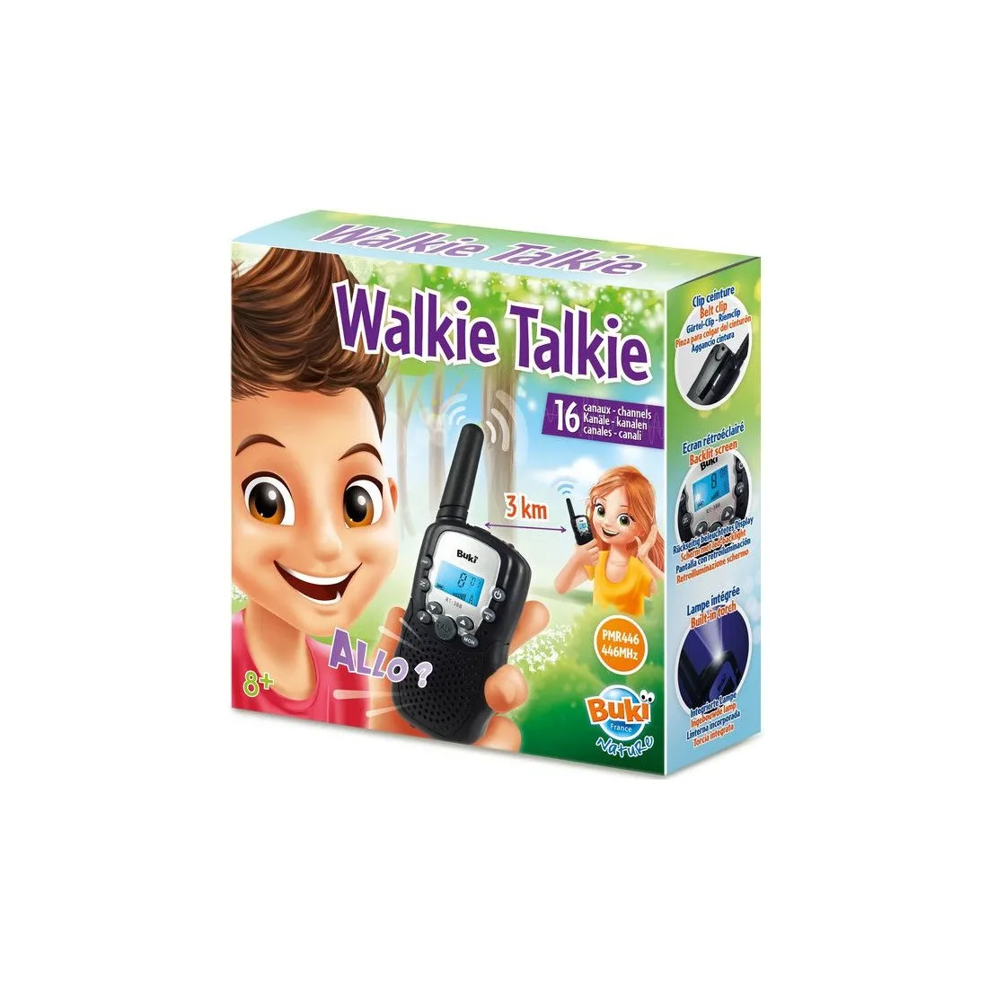 Paire de Talkie-Walkie pour enfant - portée 3km - Buki