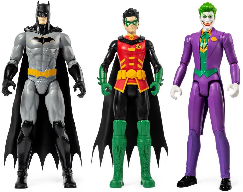 DC COMICS - FIGURINE - BATMAN - PACK BATMAN ROBIN LE JOKER 30CM