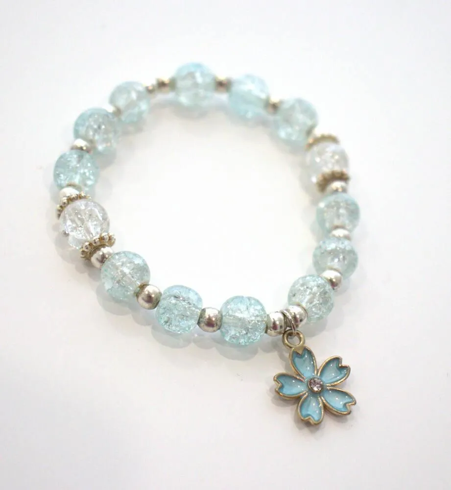 BRACELET DE PERLES EN FORME DE PIVOINE