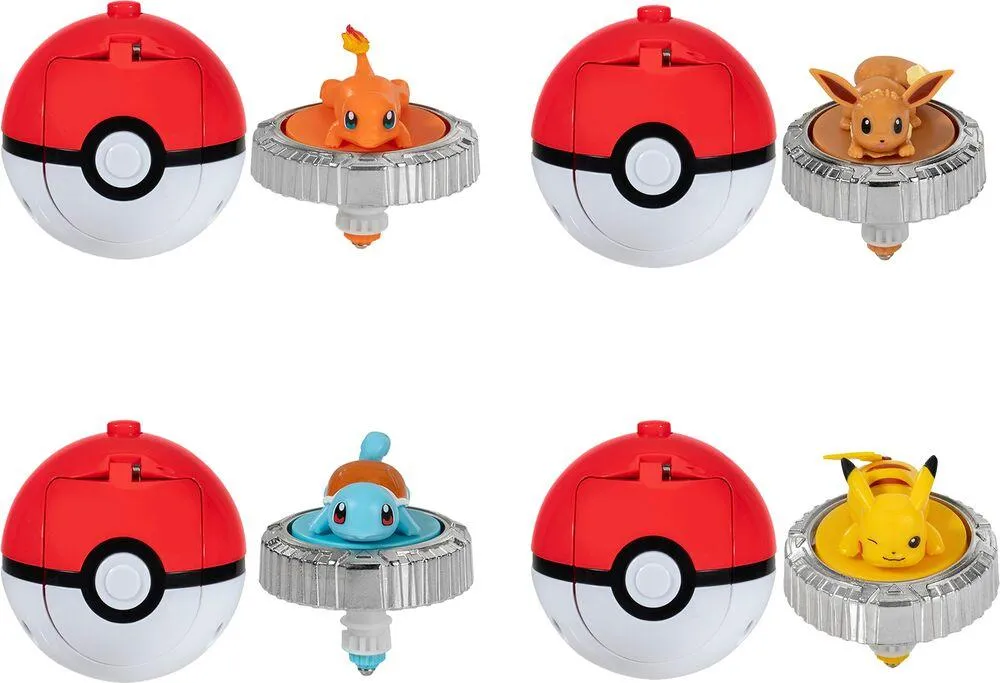 POKEMON  - PACK TOUPIES AVEC LANCEUR DE TOUPIE POKE BALL