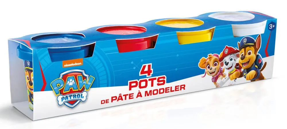 PAT PATROUILLE 4 POTS DE PATE A MODELER