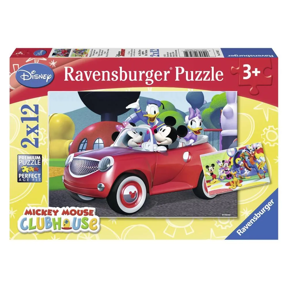 2 PUZZLES DE 12 PIECES MICKEY MINNIE ET LEURS AMIS
