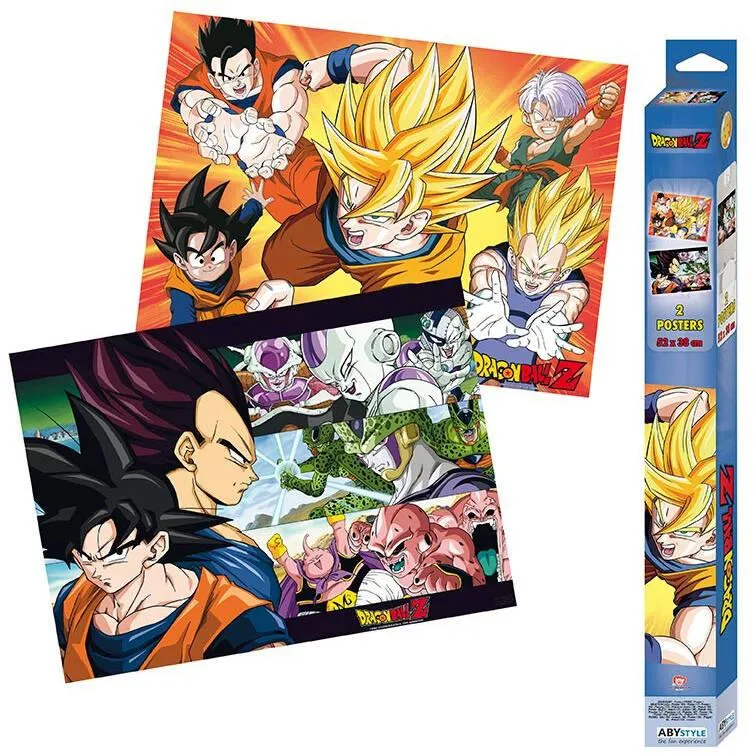 DRAGON BALL - SET 2 POSTERS CHIBI 52X38 - SAIYANS