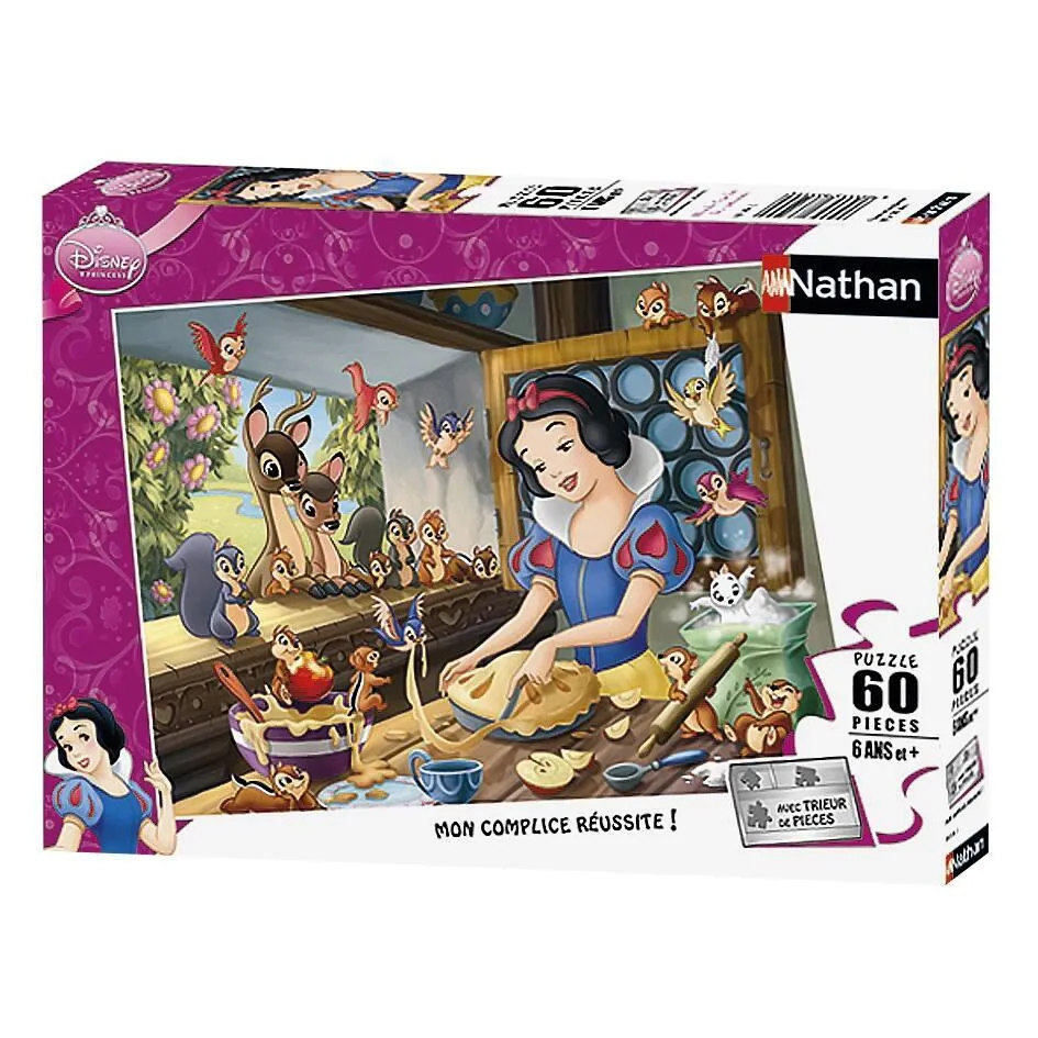 PUZZLE 60 PIECES BLANCHE NEIGE FAIT DE LA PATISSERIE