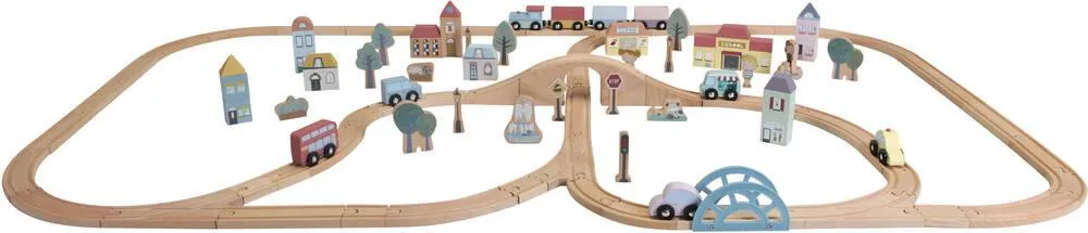 LITTLE DUTCH - CIRCUIT TRAIN EN BOIS XL - PURE