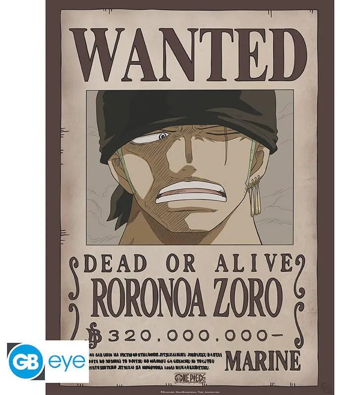 ONE PIECE - POSTER CHIBI 52X38 - WANTED ZORO