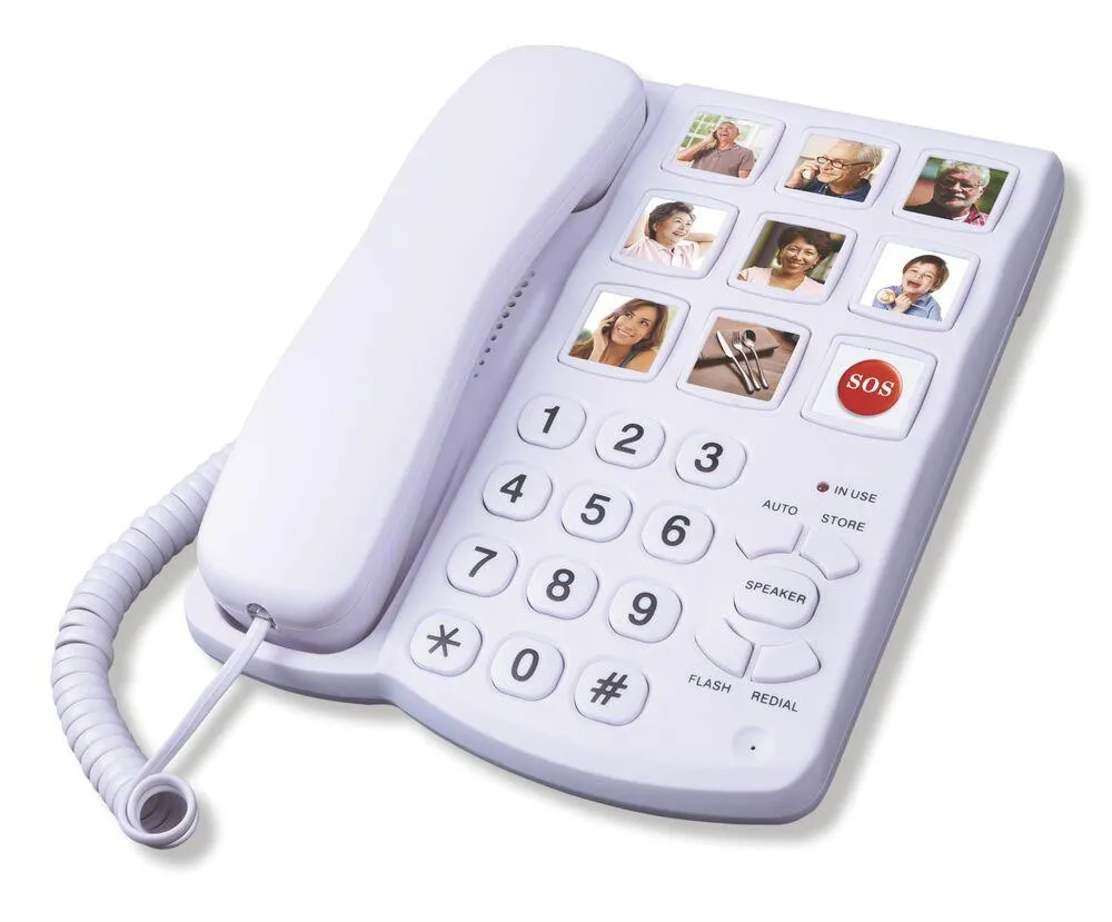 TELEPHONE SENIOR GRANDES TOUCHES, 9 TOUCHES AVEC PHOTOS