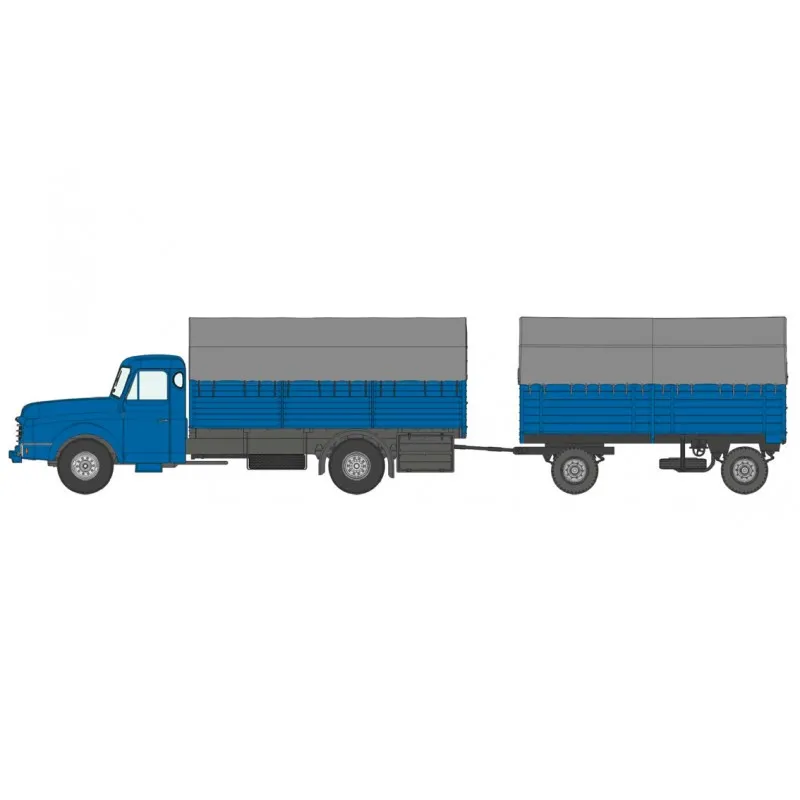 Camion Willeme avec remorque double. REE MODELES CB-106