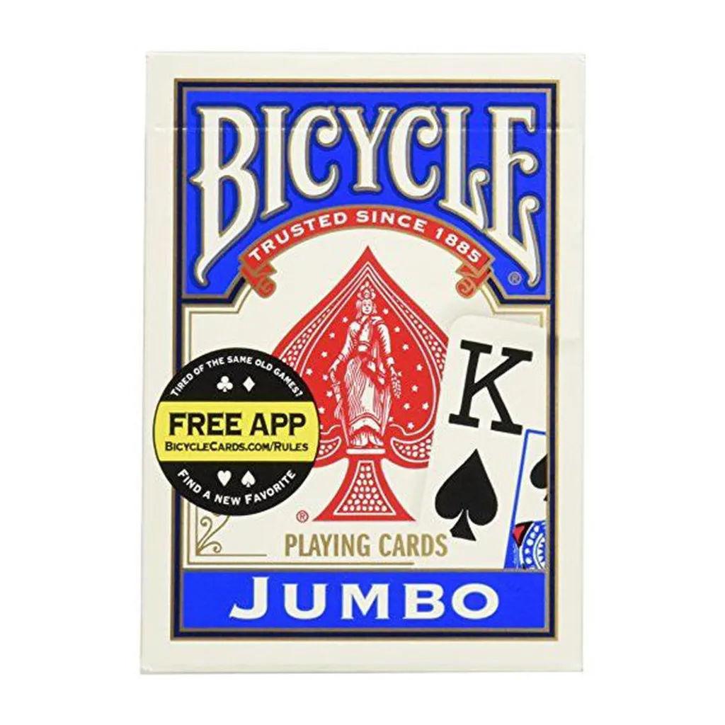 Cartes Bicycle "Rider Back" Jumbo Index - Dos Bleu
