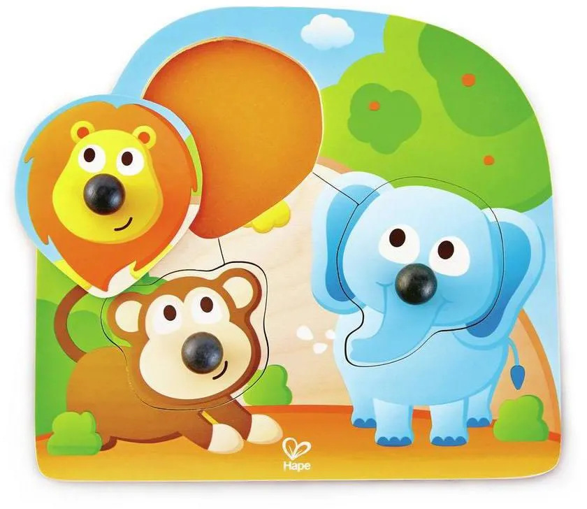 PUZZLE A GROS BOUTONS ANIMAUX DE LA JUNGLE