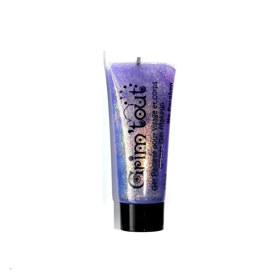 GRIM'TOUT - GEL PAILLETE VISAGE - TUBE 25 ML MAUVE