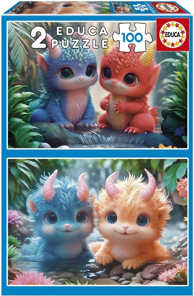 PUZZLE 2X100 PIECES MONSTRES MIGNONS