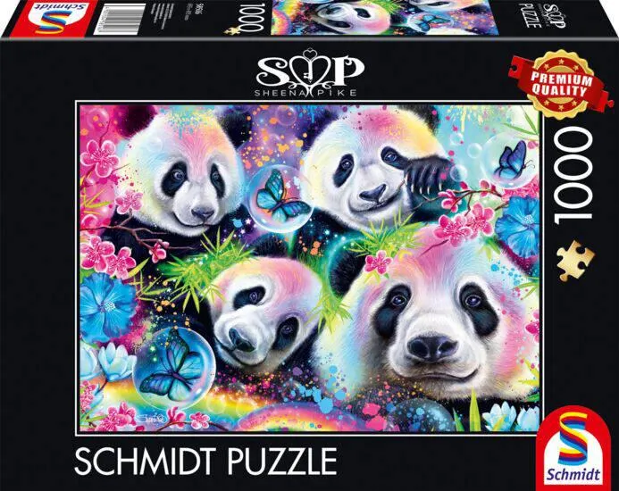 PANDAS FLUO PUZZLE  1000 PIECES