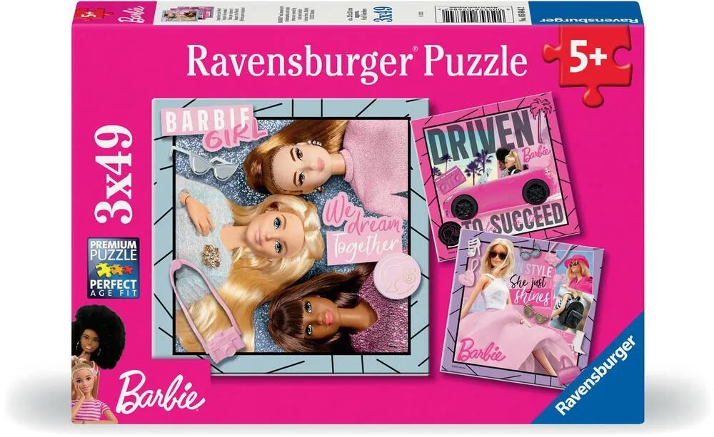 BARBIE - PUZZLES 3X49 PIECES - INSPIRE LE MONDE