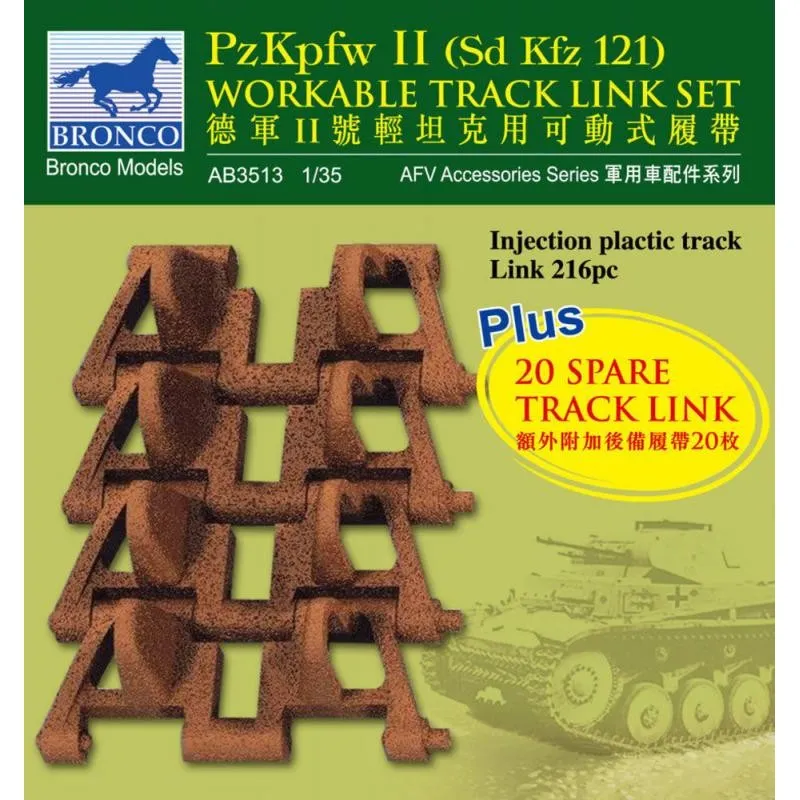 Chaînes pour Pz.Kpfw.II (Sd.Kfz.121). BRONCO MODELS AB3513