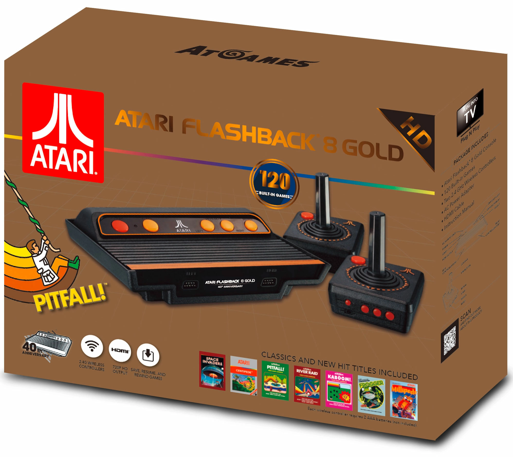 Console Atari Retro Flashback 8 Gold + 120 Jeux