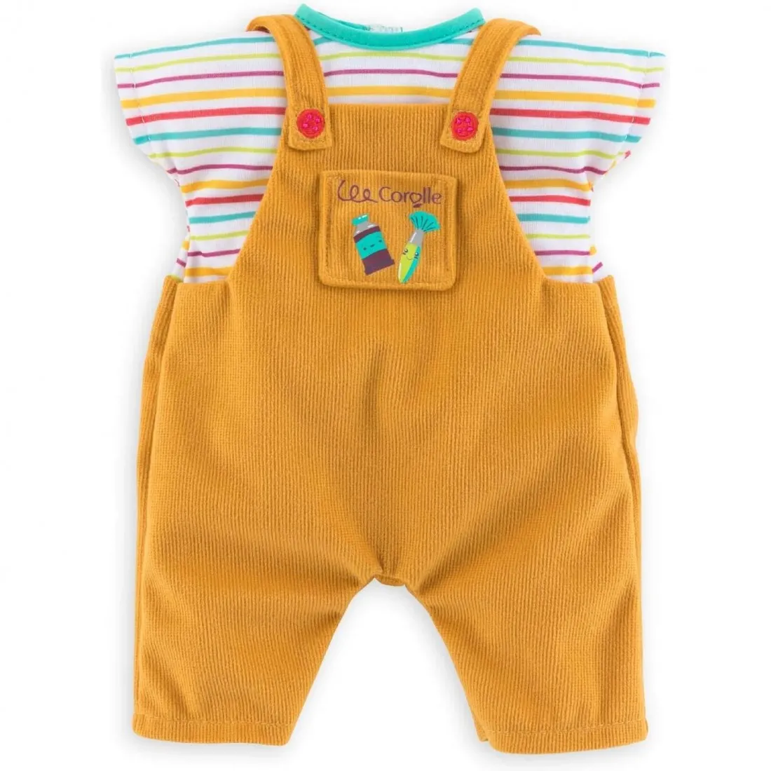 Vêtement pour grand poupon 36 cm : t-shirt et salopette petit artiste - Corolle