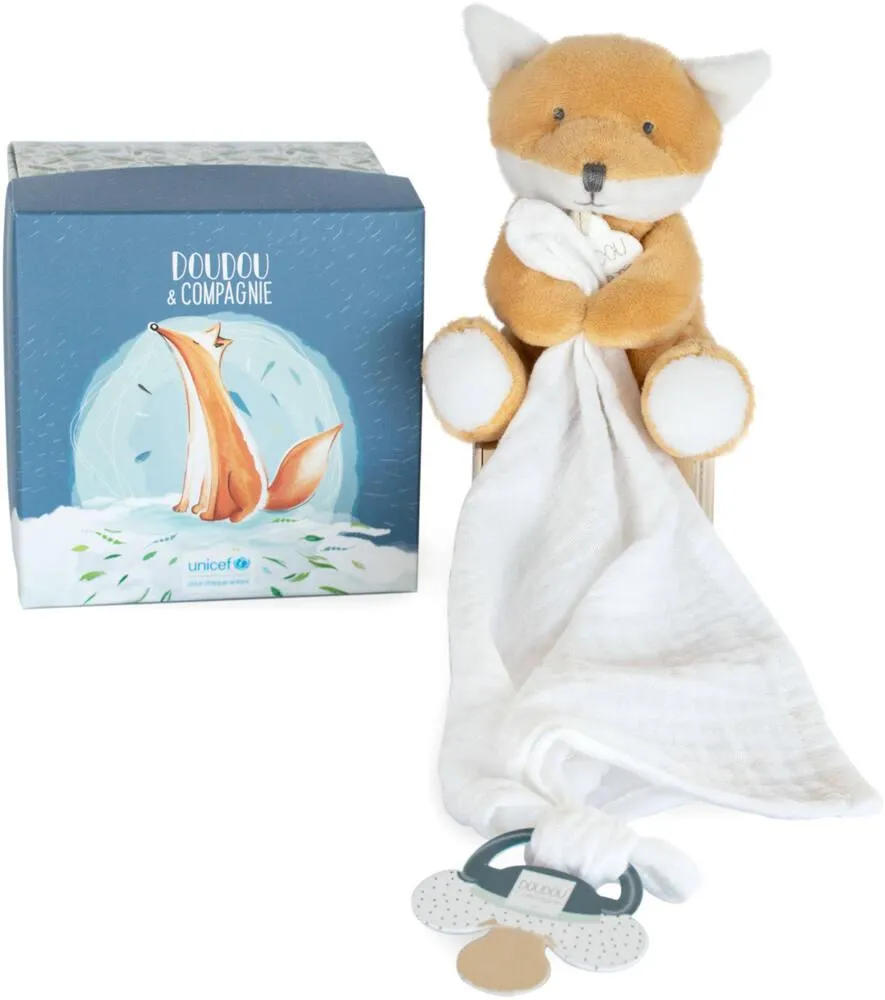 UNICEF PANTIN AVEC DOUDOU ATTACHE-SUCETTE – RENARD