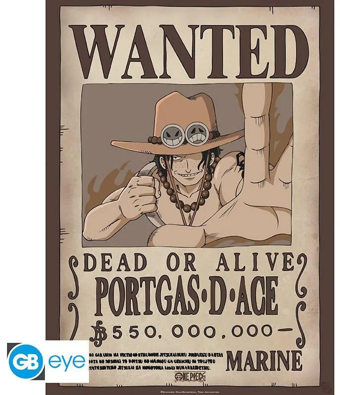 ONE PIECE - POSTER CHIBI 52X38 - WANTED ACE