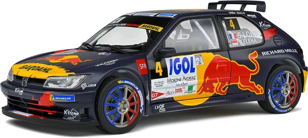 VOITURE 1:18 PEUGEOT 306 MAXI NOIR #4 S.LOEB / D.ELENA RALLYE DU MONT BLANC 2021