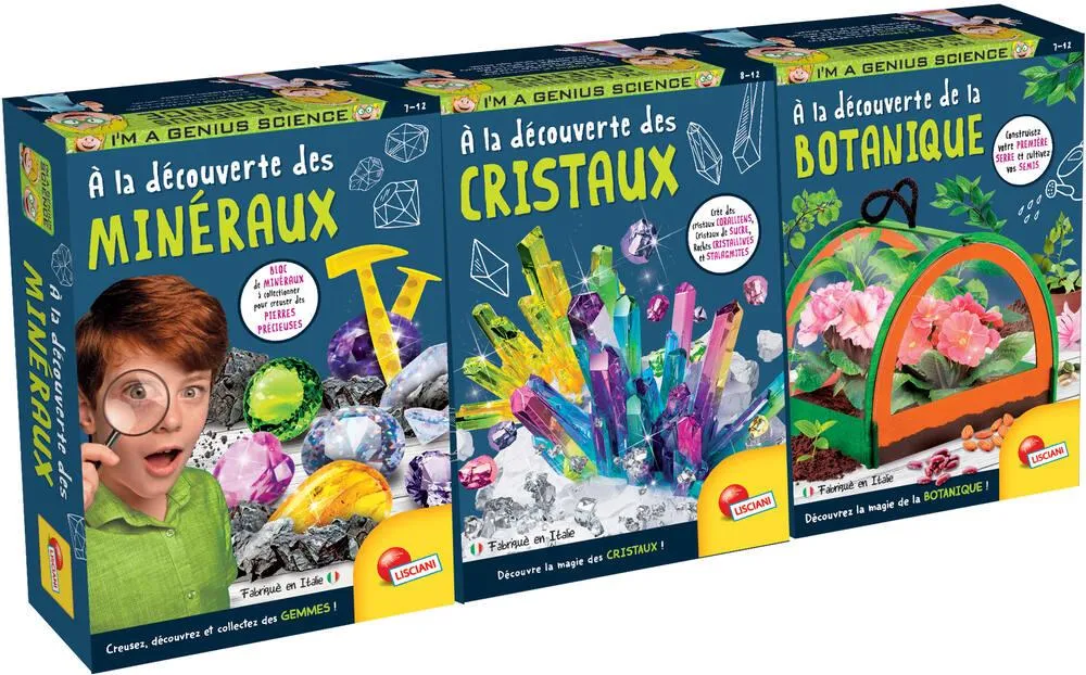 BUNDLE EXCLU MINI SCIENCE - DECOUVERTE DES CRISTAUX/MINERAUX -BOTANIQUE