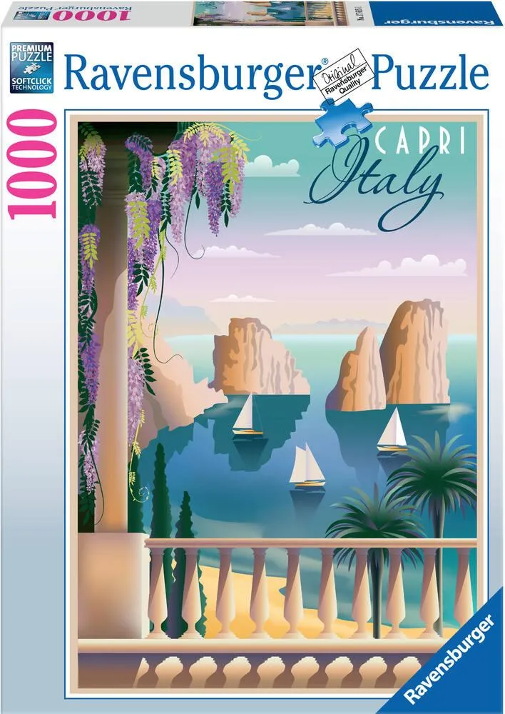 CARTE POSTALE DE CAPRI - PUZZLE 1000 PIECES
