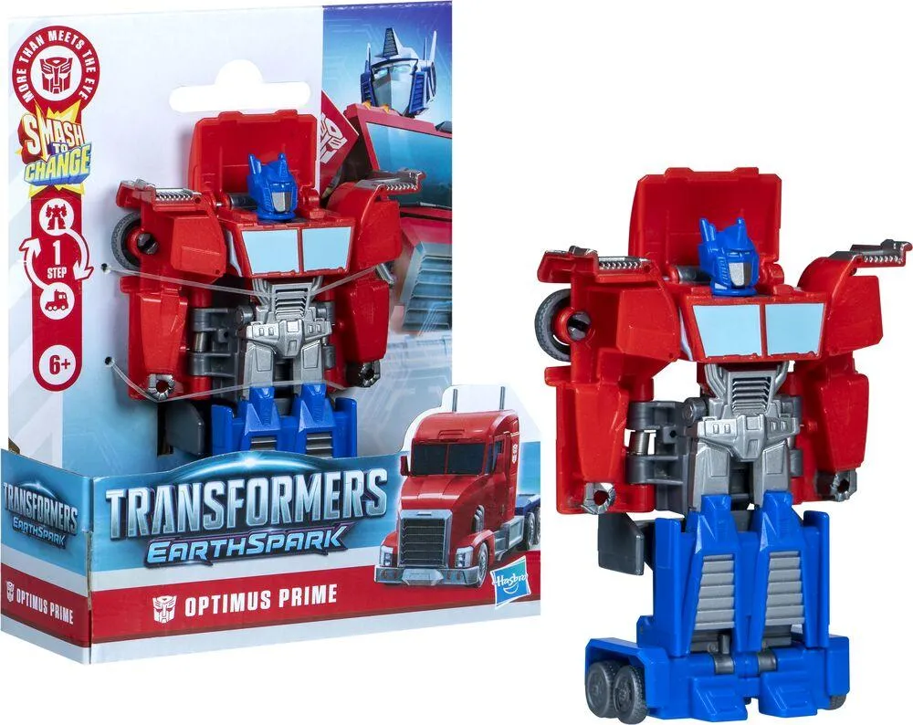 TRANSFORMERS - EARTHSPARK SMASH CHANGERS  - FIGURINE OPTIMUS