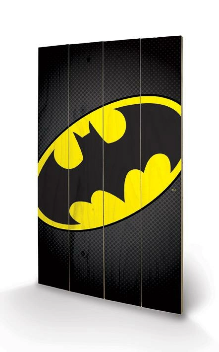 Dc comics - batman symbol wood print