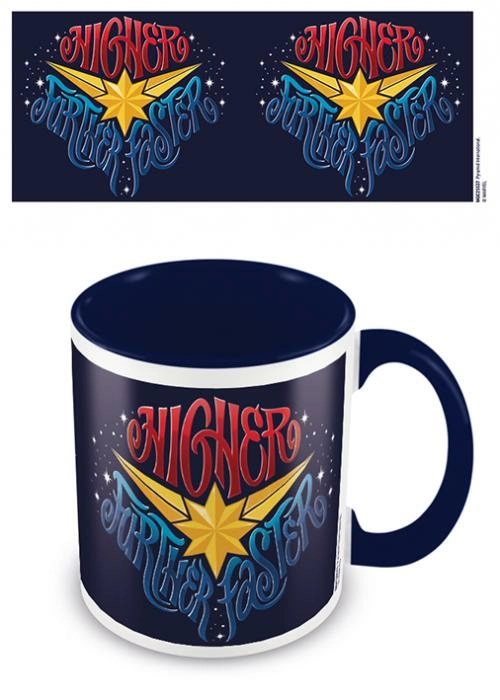 Coloured inner mug - captain marvel - blue