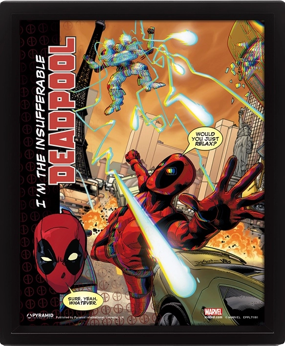 DEADPOOL - 3D Lenticular Poster 26X20 - Attack