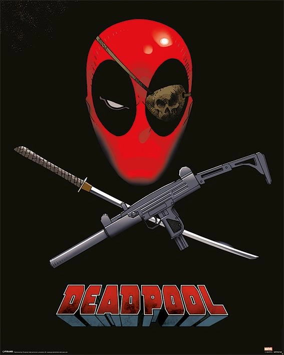 Deadpool eye patch - mini poster
