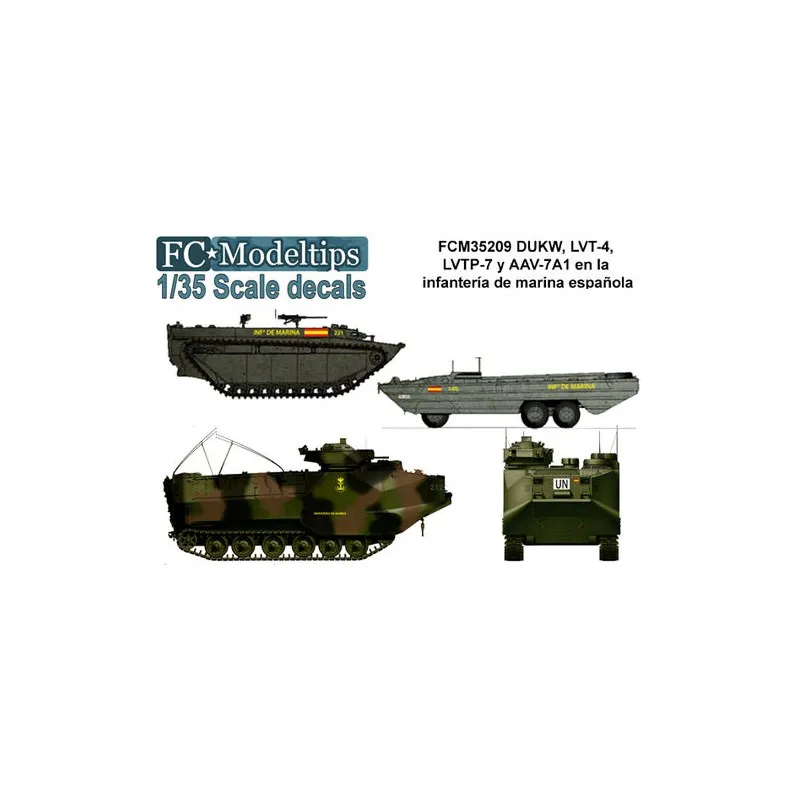 Décalcomanies : Véhicules de la marine espagnole. FC MODELTIPS 35209