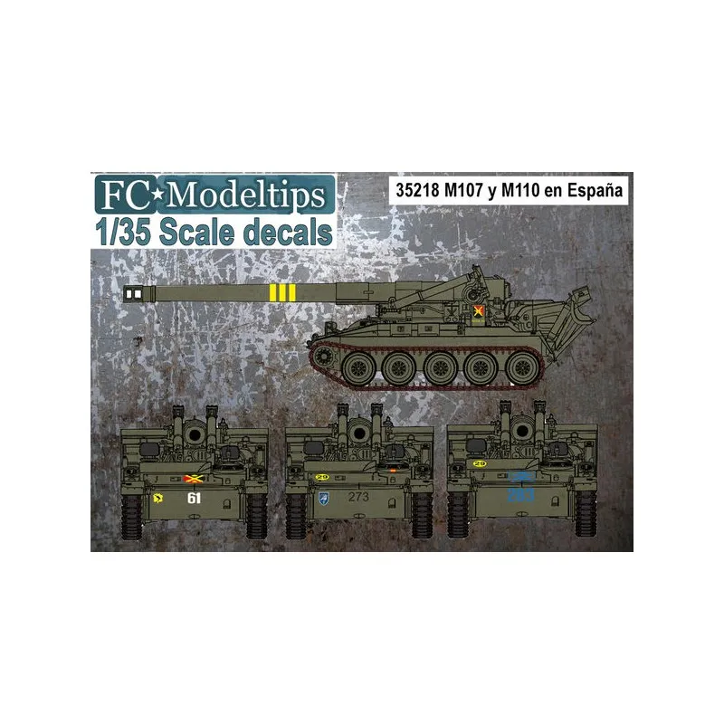 Décalcomanies : M107 et M110 en Espagne. FC MODELTIPS 35218