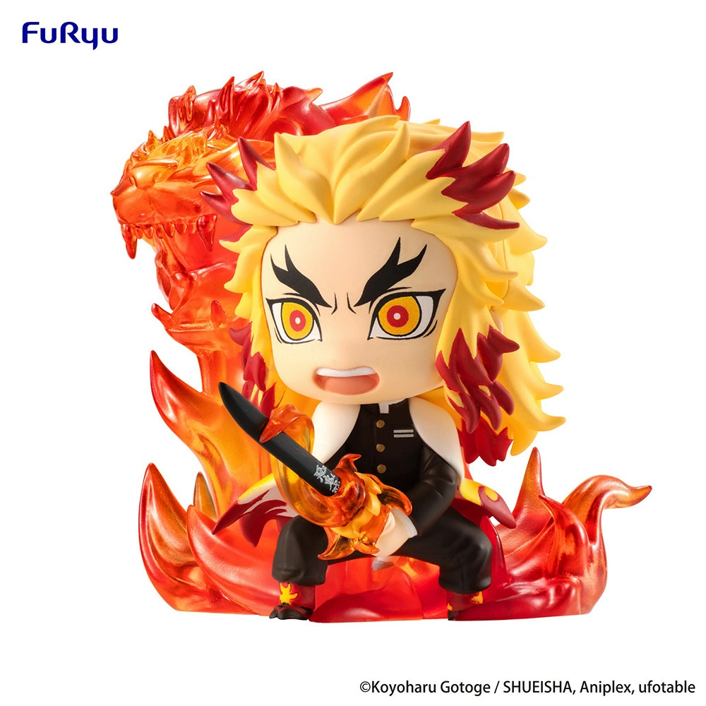 Demon slayer: kimetsu no yaiba statuette pvc hold rengoku kyojuro 8 cm