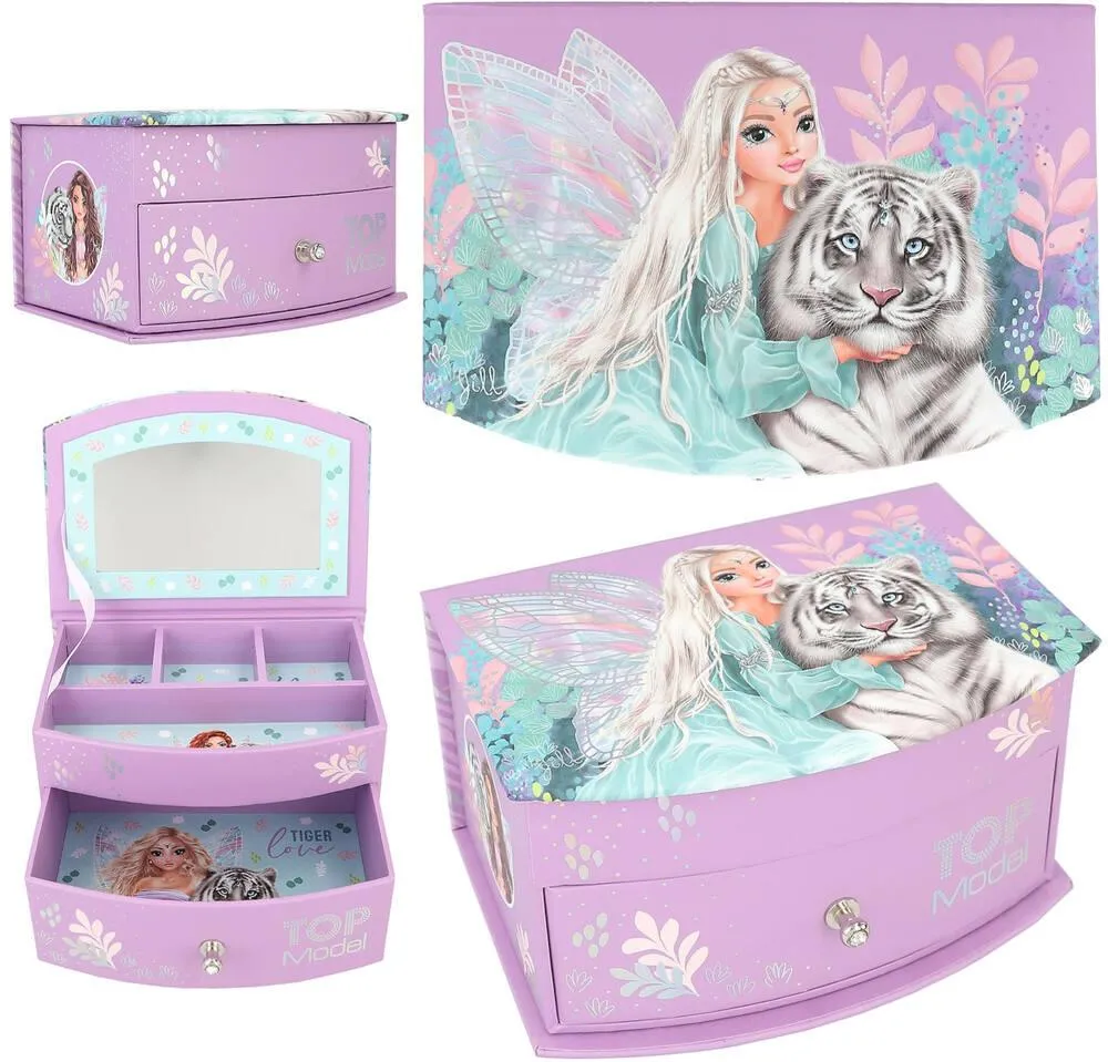 TOP MODEL BOITE A BIJOUX PETIT FANTASY TIGER