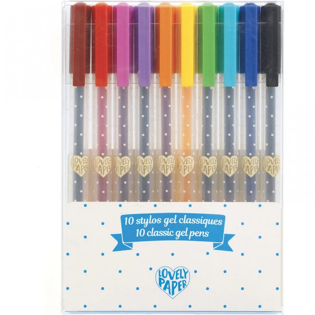 10 stylos gel classiques - Lovely paper by - Djeco