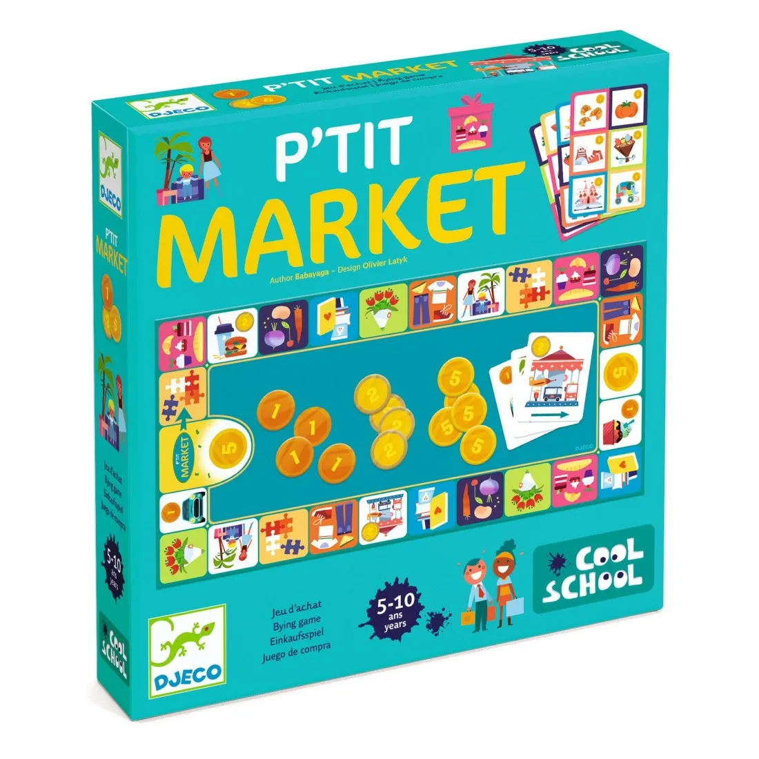 Jeu P'tit Market - Jeu de parcours et d'achat - Djeco