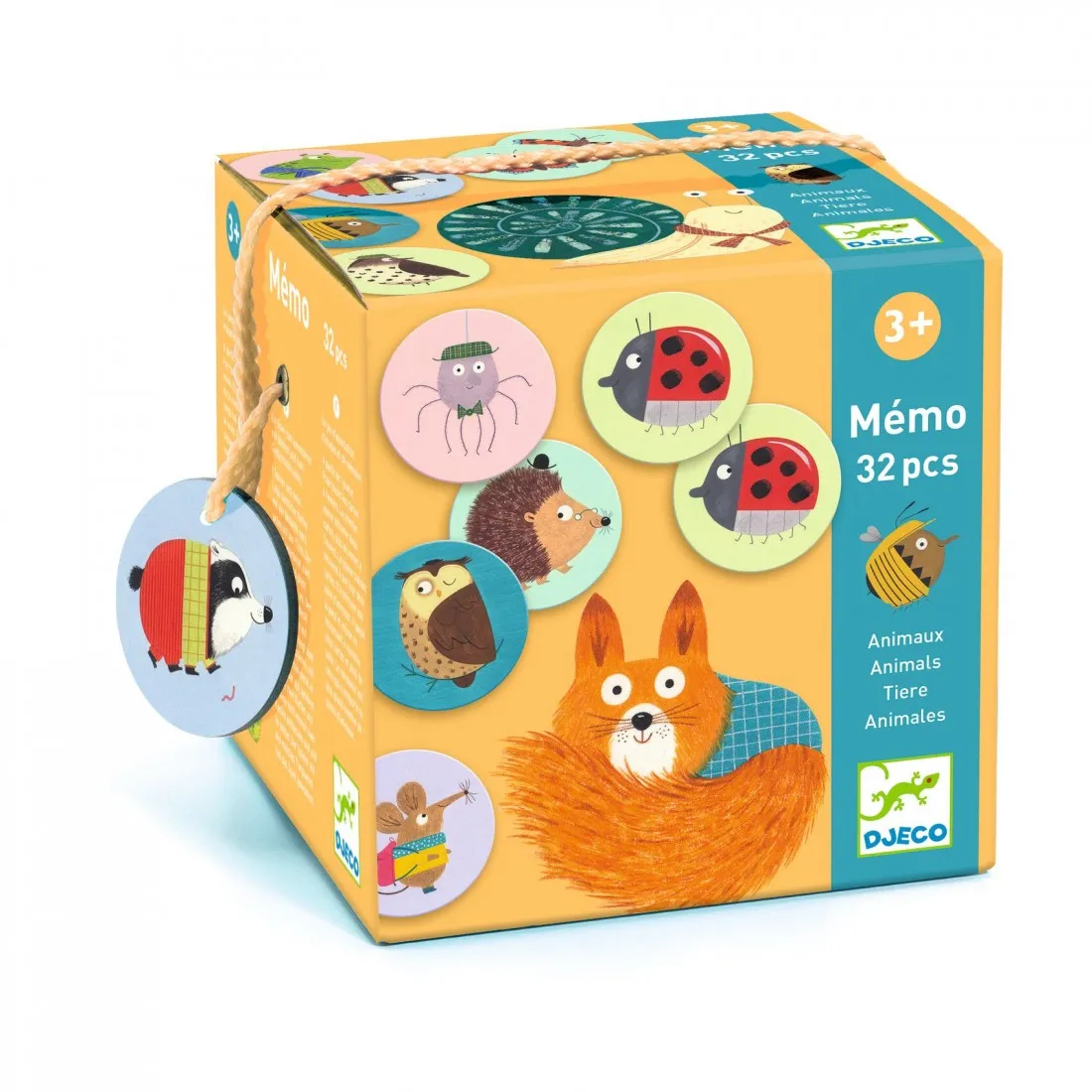 Mémo animaux couleur 32 pièces - jeu éducatif enfant - Djeco