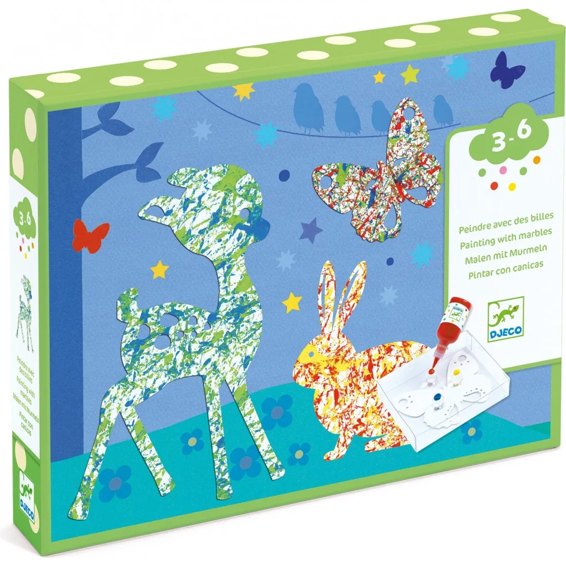Peinture avec des billes : défilé mulitcolore - Djeco