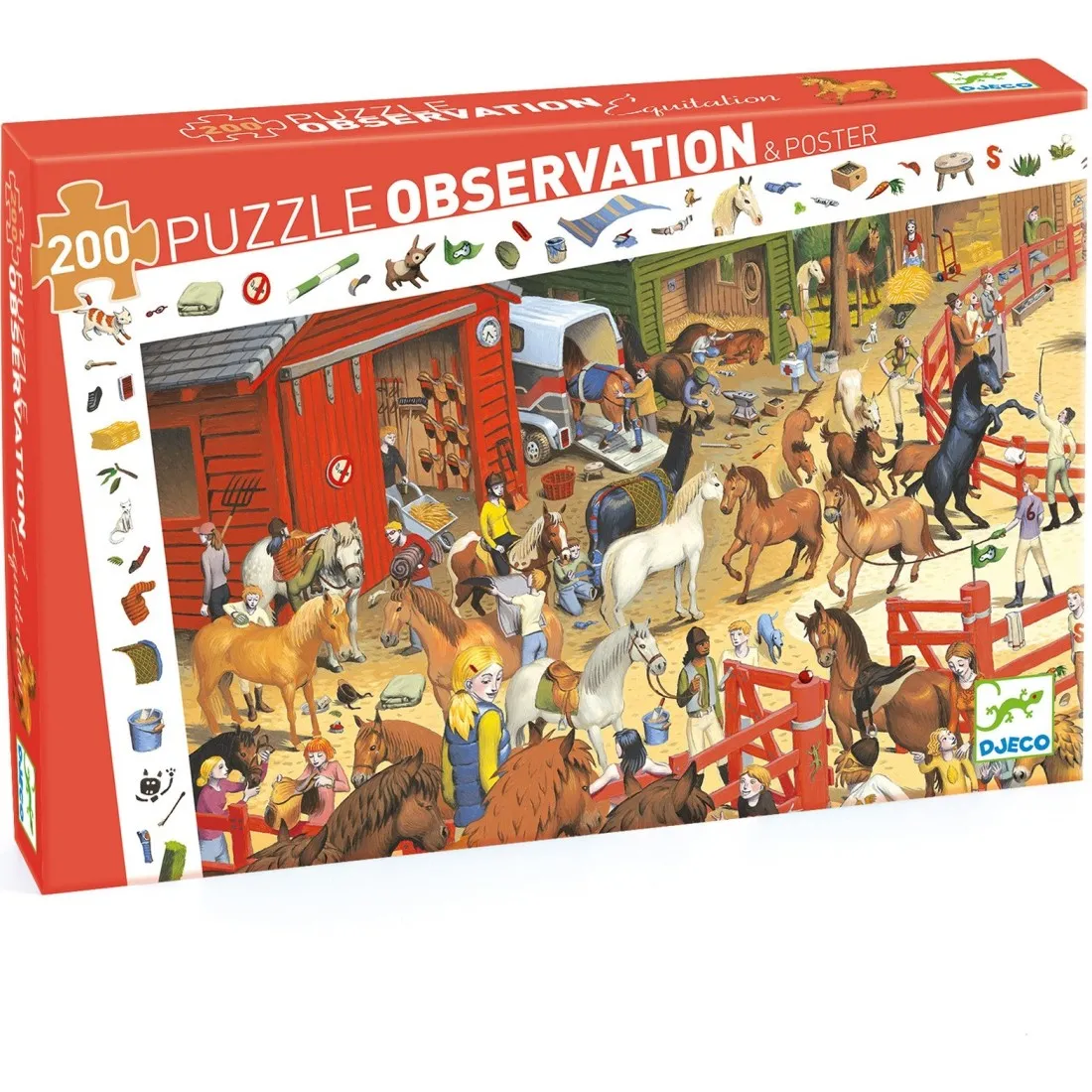 Puzzle observation - Equitation - 200 pcs - Fsc Mix - DJ07454