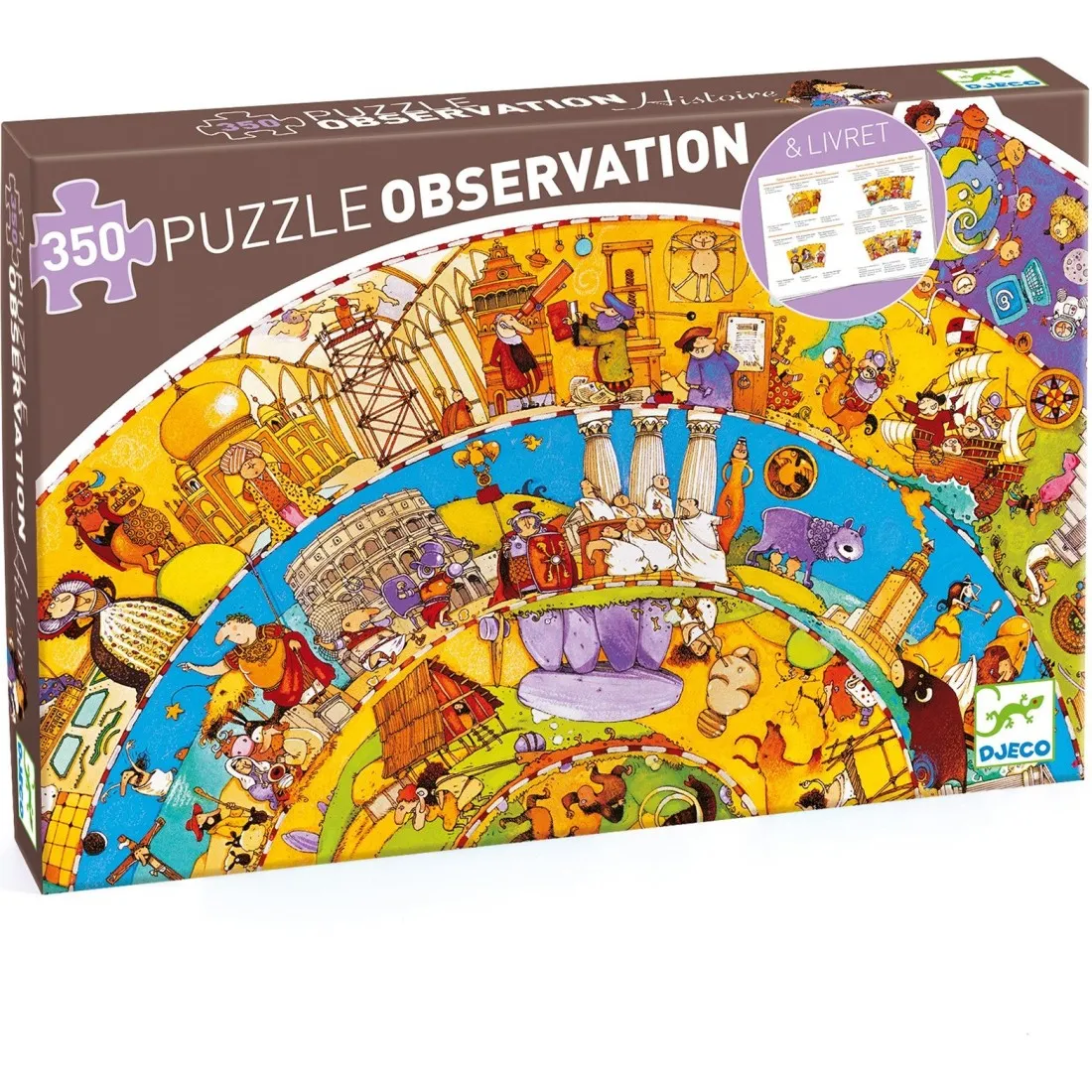 Puzzle observation - Histoire - 350 pcs + livret - Fsc Mix - DJ07470